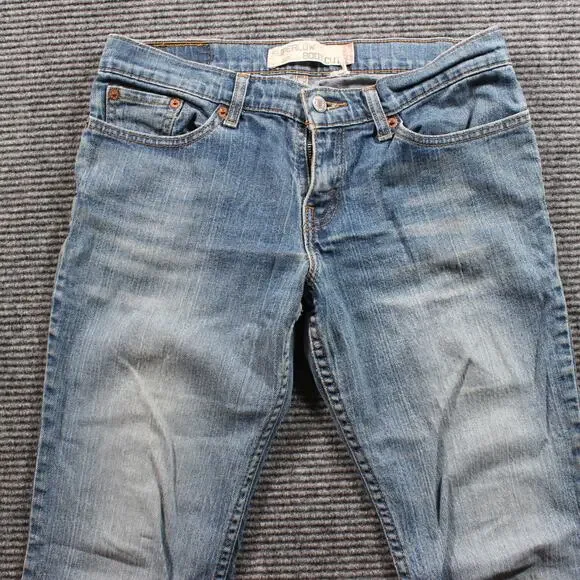 Levi's 518 Superlow Bootcut Jeans Women's 32x29 Blue Low Rise Y2K - Picture 4 of 10